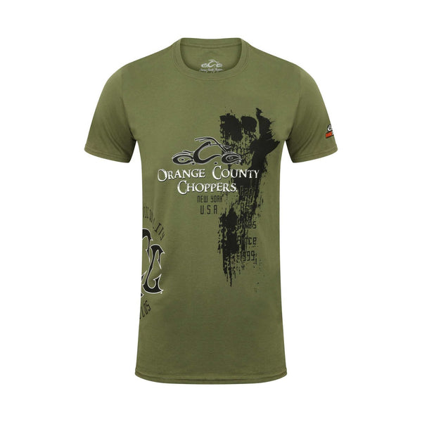 T-Shirt OCC Dark Skull Bad Ass Military green